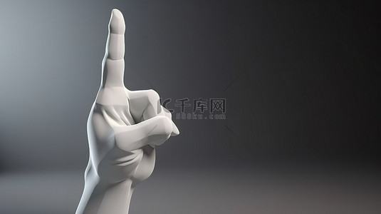 手画手背景图片_在 3d 渲染中向左手势的动画手