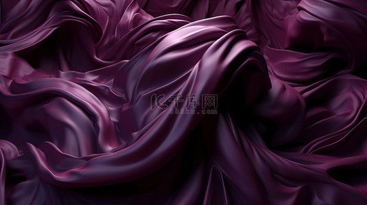 紫色布料栩栩如生的艺术时尚背景 3D 渲染