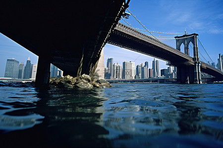 摩斯密码背景图片_托马斯RN ID 海底的布鲁克林大桥