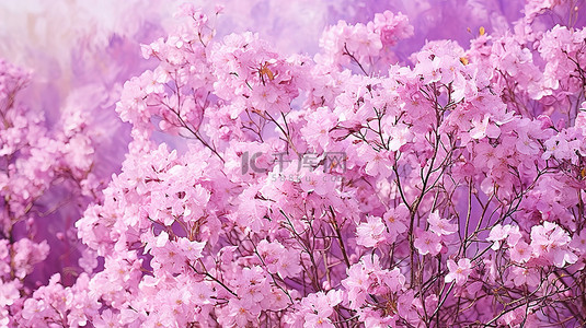旅行粉色背景图片_灰紫色开花灌木