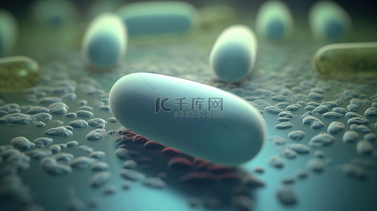 安全稳定可靠背景图片_坚固的 3D 药丸可以抵抗细菌