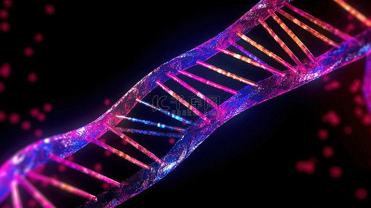 DNA双螺旋背景图片_螺旋结构中双螺旋 dna 链的 3d 渲染