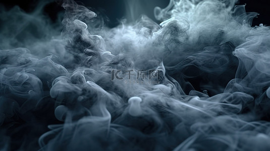 电影石头纹理豪华背景上运动烟雾的优雅 3D 插图
