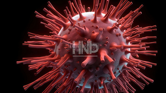 H1N1 流感病毒插图 猪流感的 3D 描述以及病毒性疾病流行对生物体的影响
