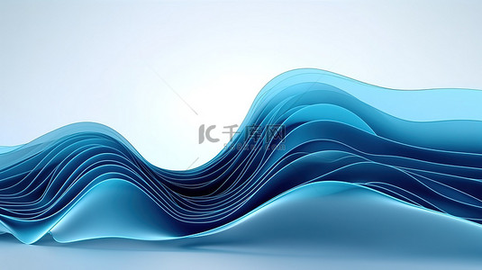 蓝波艺术品的 3D 插图，具有充足的空间用于添加消息