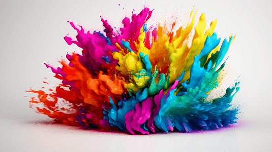喷溅的彩色背景图片_创意泼溅的颜料背景