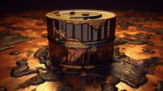 价格实在背景图片_包含美元符号和桶的全球原油价格的 3D 渲染