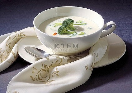 农产品背景图片_一杯白花椰菜汤