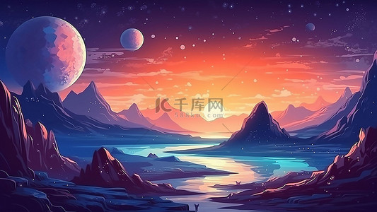 游戏太空晚霞