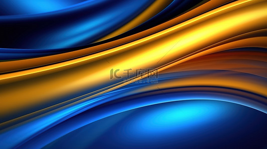 线条浅色背景图片_霓虹灯 3D 在充满活力的背景上渲染蓝色和黄色抽象线条