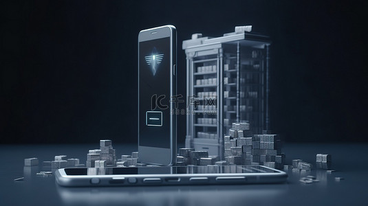 手机金背景图片_3d 智能手机中的移动银行和支付概念作为 ATM