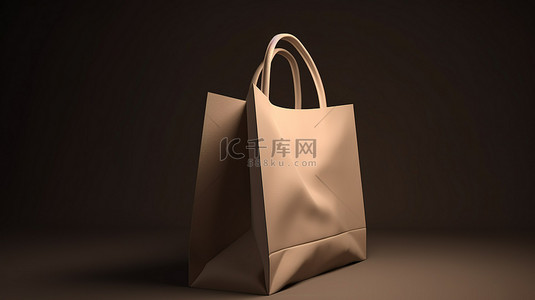白色折扣背景图片_3d 可视化购物袋