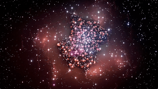 星空黑洞背景图片_星空唯美粉色星团背景