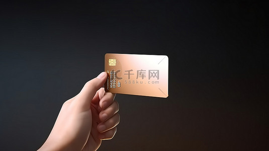 来钱背景图片_信用卡的 3D 渲染图像被用来触摸在孤立背景下手持的智能手机屏幕