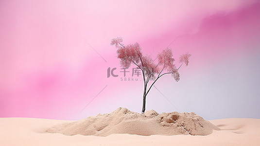 沙漠背景背景图片_画作叫沙树