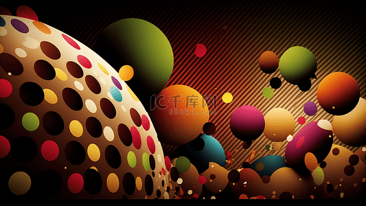 漂亮的糖果背景图片_派对彩色圆球