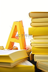 英语学习表情包背景图片_带有字母 ab 的教科书