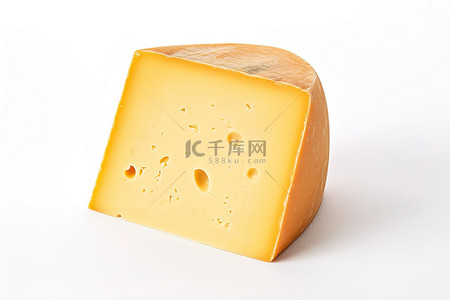 达人分享背景图片_白色表面上的大部分切达干酪