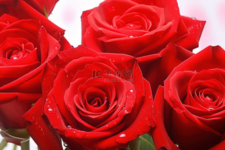 红玫瑰红玫瑰背景图片_8朵红玫瑰花瓶背景