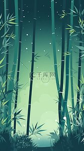 中国风的边框背景图片_青竹林竹叶植物唯美意境竹林背景