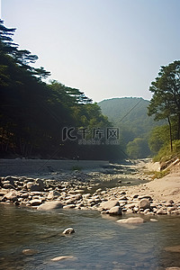 古诗瀑布背景图片_嘉京附近的前百希吉河