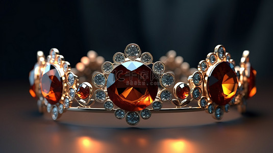 皇室背景图片_3d 渲染的金黄辉石宝石皇室