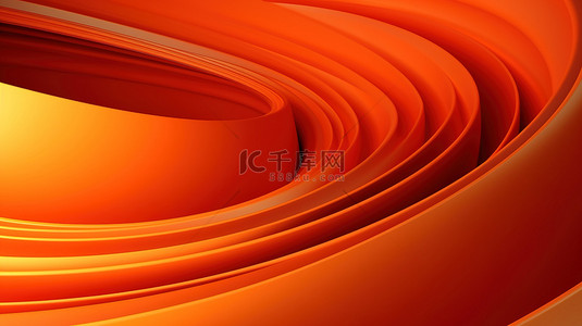 手绘插画背景图片_带有橙色体积光的 3D 渲染背景