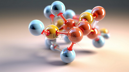 化学生物背景图片_重要必需氨基酸苏氨酸的分子模型