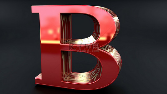 红色博茨瓦纳普拉货币符号的 3d 渲染