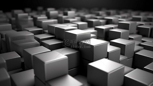 立方体的背景图片_工作室背景中金属灰色底座立方体的 3D 渲染