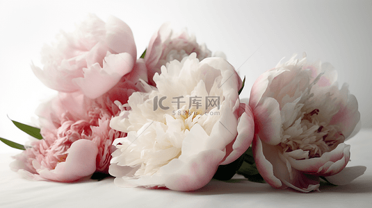 水墨红色花朵背景图片_粉红色的花朵芍药花瓣