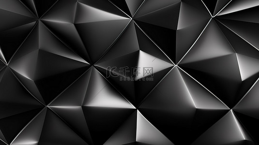 黑色菱形 3D 墙壁装饰非常适合背景背景或壁纸