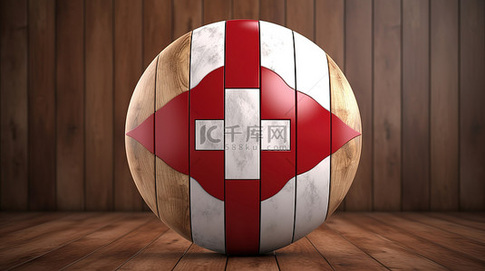 抖音封面背景图片_红色和白色的中世纪木盾的 3d 渲染