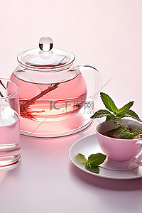 茶壶西式茶壶背景图片_粉色的
