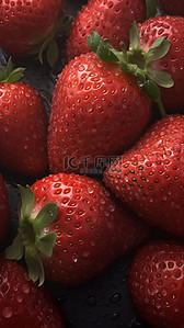 草莓卡通粉色背景图片_水果草莓绿色