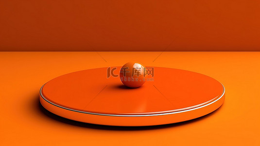 su水面背景图片_用于创建动态演示的圆形 3D 橙色图形