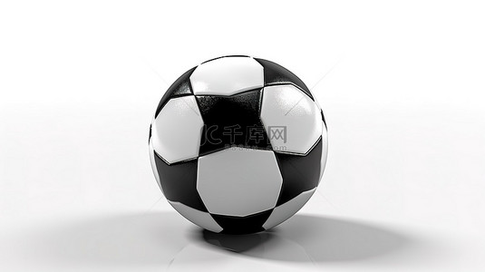 韩国新年背景背景图片_单色足球，阴影隔离在 3d 中创建的白色背景上