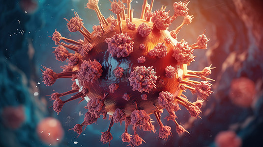 措施背景图片_针对 3d 插图冠状病毒爆发的防护措施