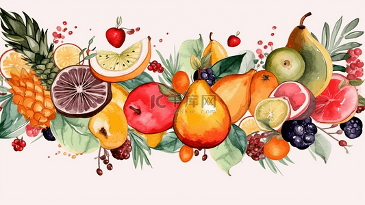 水果，好吃的背景图片_水果背景插画