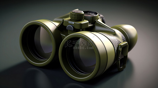 黑科技背景黑色背景图片_军队图标军用双筒望远镜的 3d 渲染