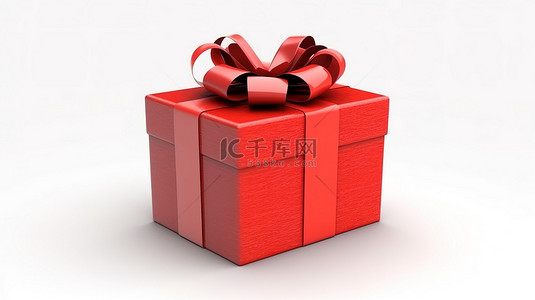 礼包现金背景图片_白色背景上带有美元符号的红丝带礼品盒的 3D 渲染