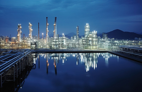 阿胶产业背景图片_印度尼西亚ihk炼油厂照片