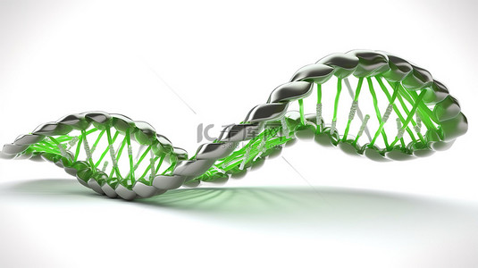 脱氧核糖核酸背景图片_3d 图标形式的螺旋 dna 链在具有剪切路径的白色背景上呈现和隔离