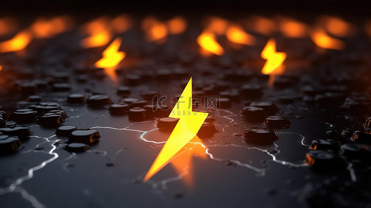 一群人烫火锅背景图片_辐射雷电符号在一群黑暗雷电 3D 设计中闪闪发光