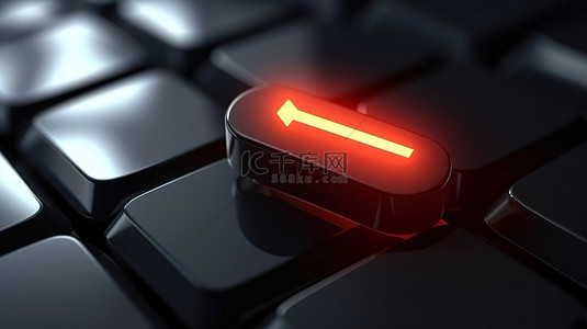 打键盘背景图片_按带有复选标记符号的输入键的手形光标的 3D 渲染