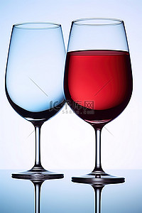 喝水步骤艺术字背景图片_两杯酒，红酒和水