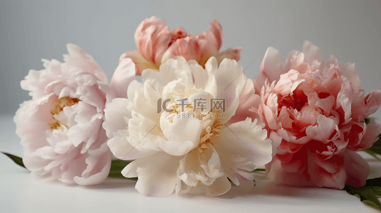 花丛玫瑰背景图片_娇艳的花朵芍药花图案