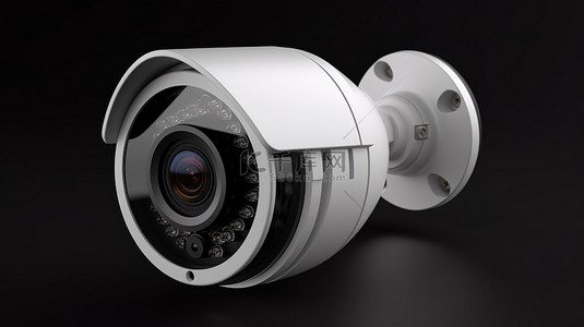 电力监控系统背景图片_以 3D 渲染显示的闭路电视摄像机