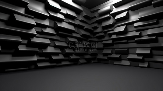 3D 黑墙非常适合创建引人注目的背景
