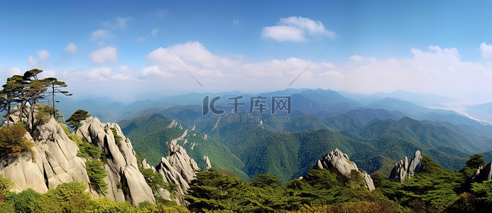 韩国台湾山顶的景色